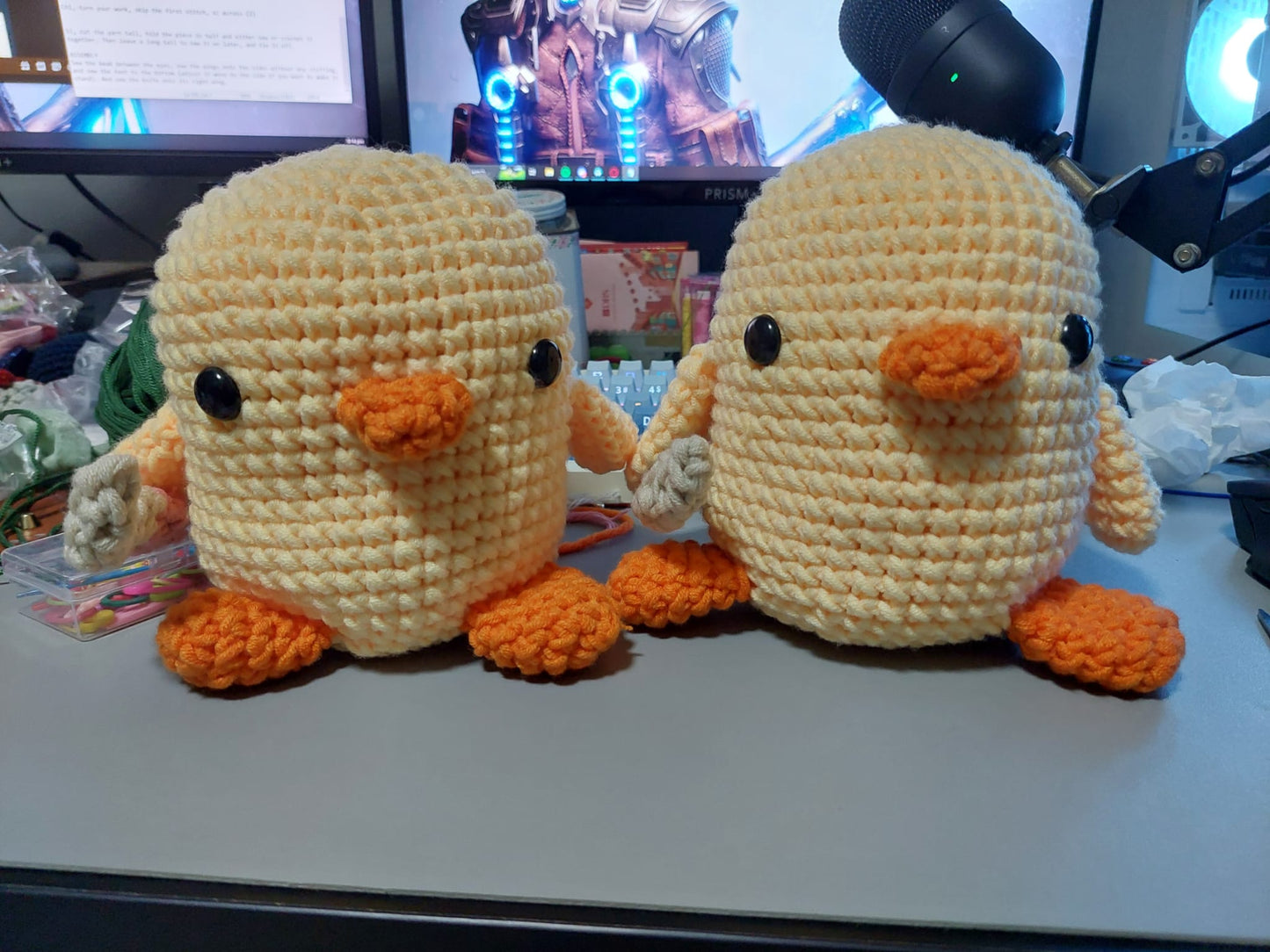 Duck with knife plushie